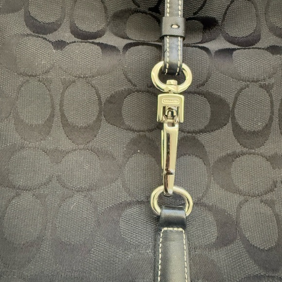 Vintage Coach Black Hampton Shoulder Bag y2k - Picture 2 of 13